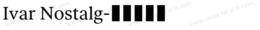 Ivar Nostalg字体转换